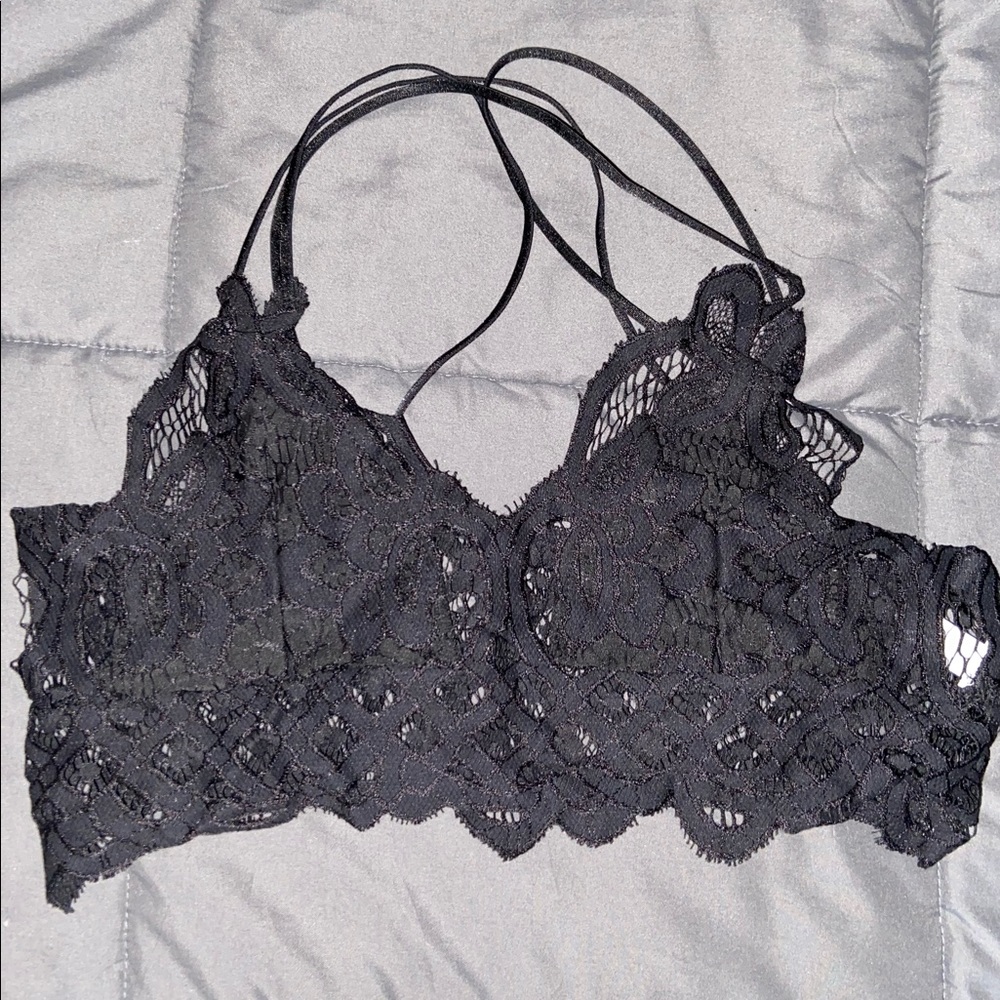 Black lace bralette